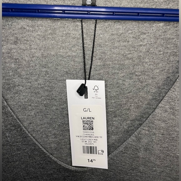 Dynamite V-Neck Clean Finish Loose Tee - Picture 5 of 5